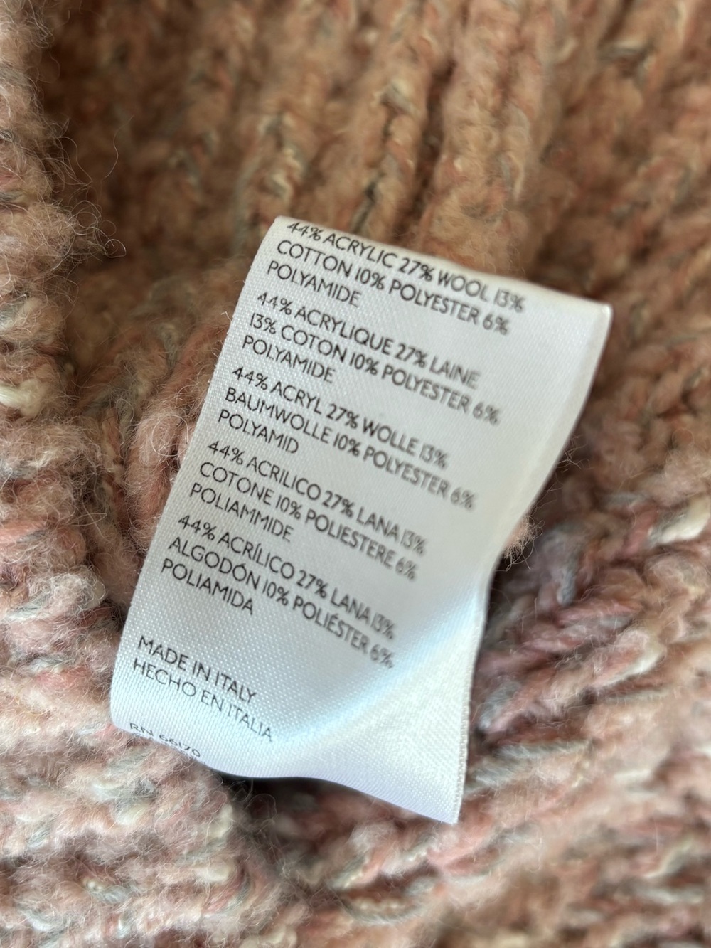 Pilcro Anthropologie Wool Blend Thick Knit Sweater Size Large Cozy Made In Italy - Picture 4 of 6